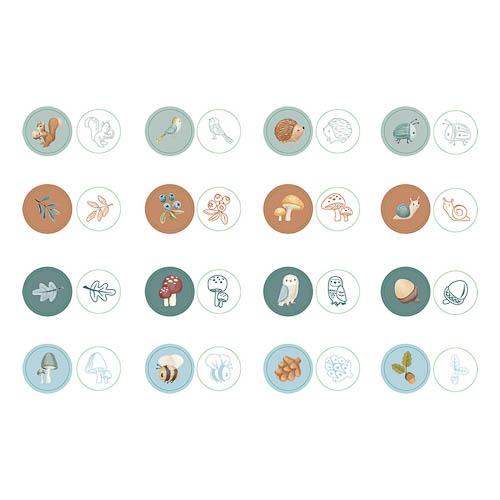 126022_2 Set 16 timbrini Forest Friends