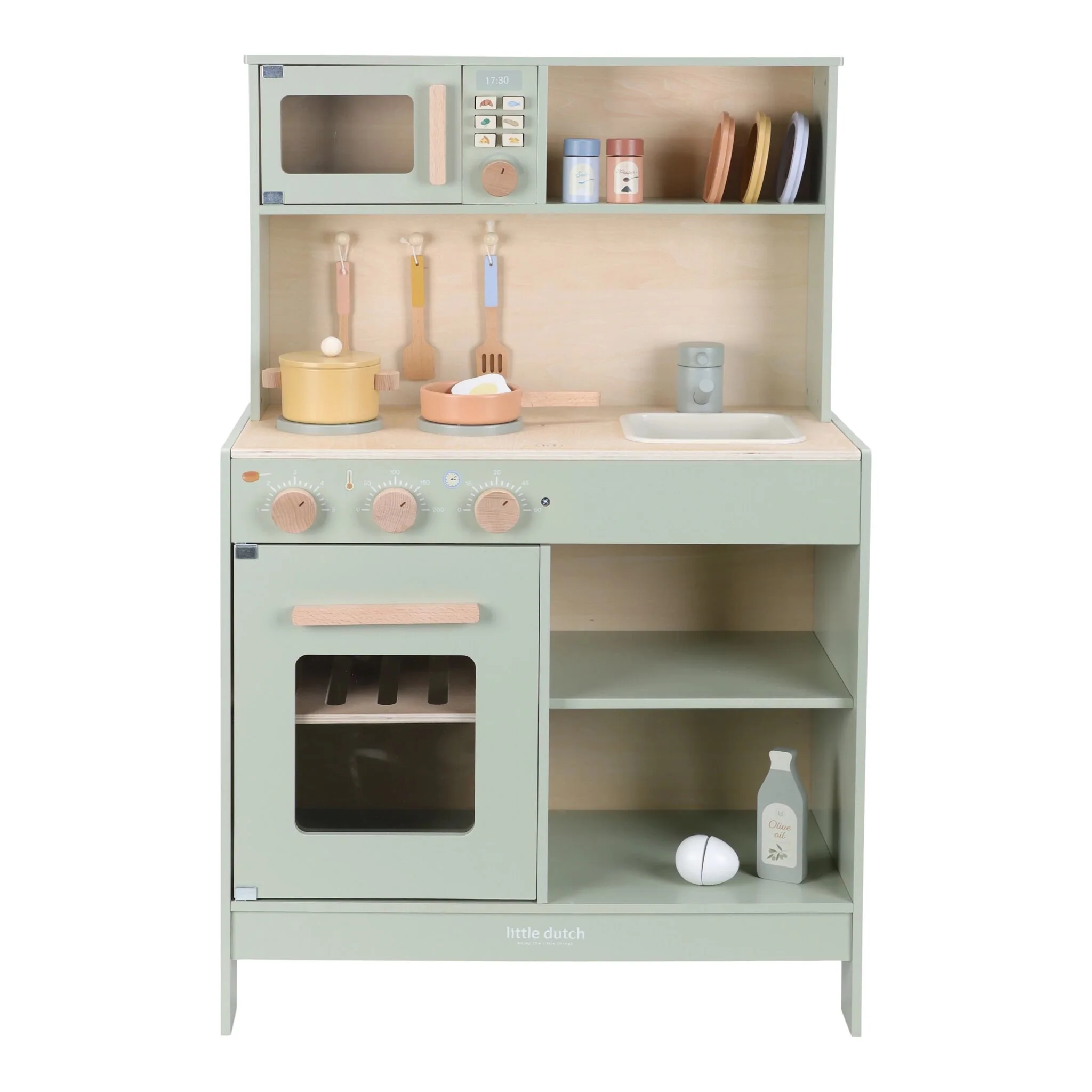 CUCINA GIOCATTOLO LEGNO VERDE MENTA
