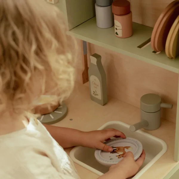 CUCINA GIOCATTOLO LEGNO VERDE MENTA