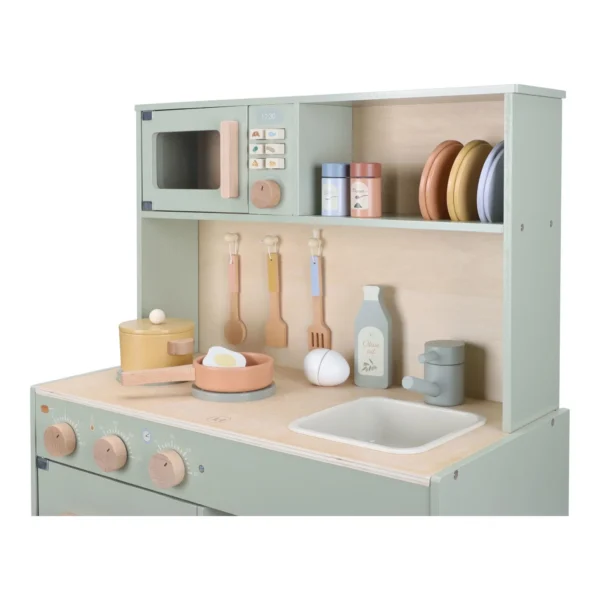 CUCINA GIOCATTOLO LEGNO VERDE MENTA