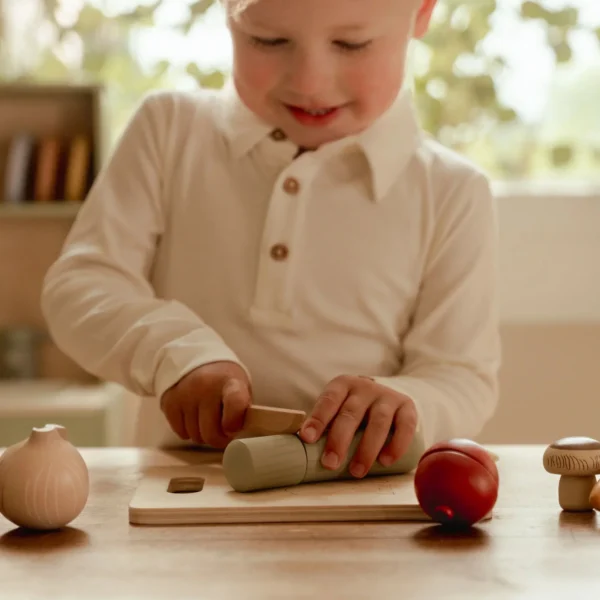 Verdure da tagliare in legno - Multicolore