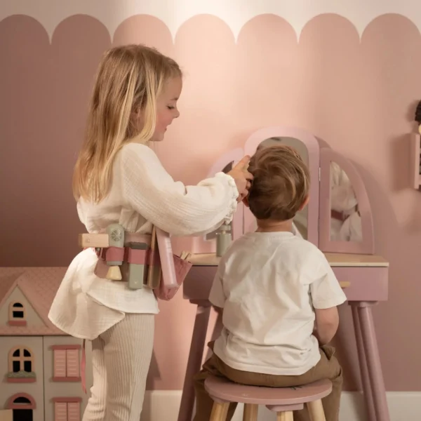 LD2514_2 Set da parrucchiera in legno – Rosa