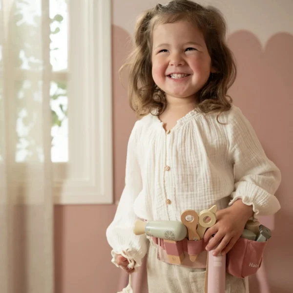 LD2514_3 Set da parrucchiera in legno – Rosa