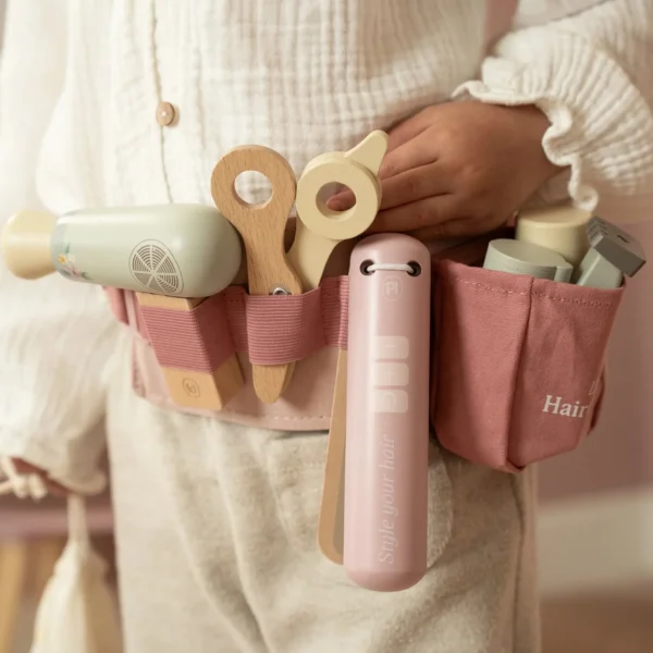 LD2514_4 Set da parrucchiera in legno – Rosa