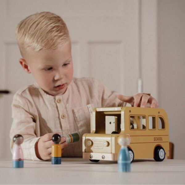 Wooden School Bus with Figures FSC