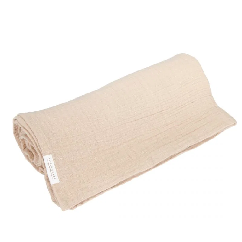 Swaddle 120 x 120 muslin Beige