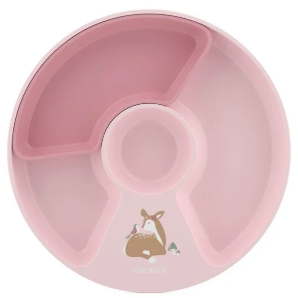 Piatto con divisori ROSA Giardino delle fate