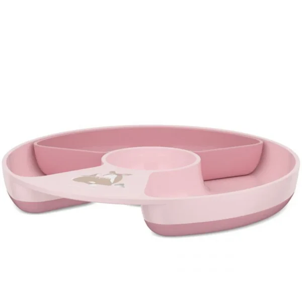 Piatto con divisori ROSA Giardino delle fate