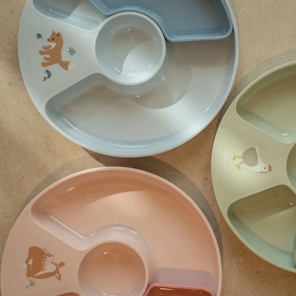 Piatto con divisori ROSA Giardino delle fate