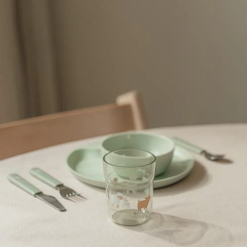 108033065399_3 Set di posate per bambini - Verde - Piccola Fattoria