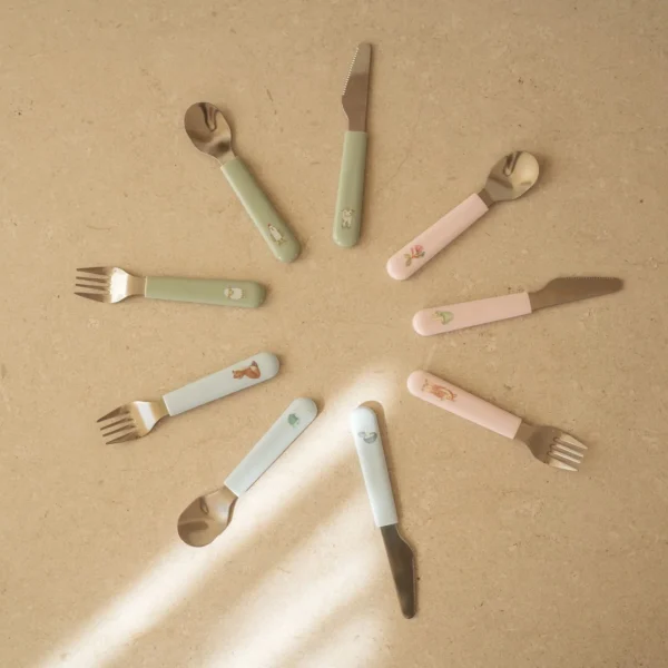 108033065408_1 Set di posate per bambini da 3 pezzi a tema "Amici della foresta"