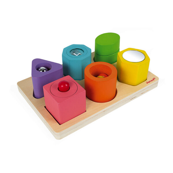 J05332 Puzzle 6 cubi sensoriali - I Wood