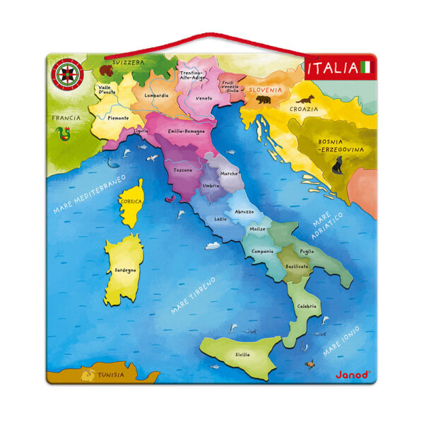 J05488_4-mappa-d-italia-magnetica-20-pezzi-legno Mappa magnetica Italia versione italiana