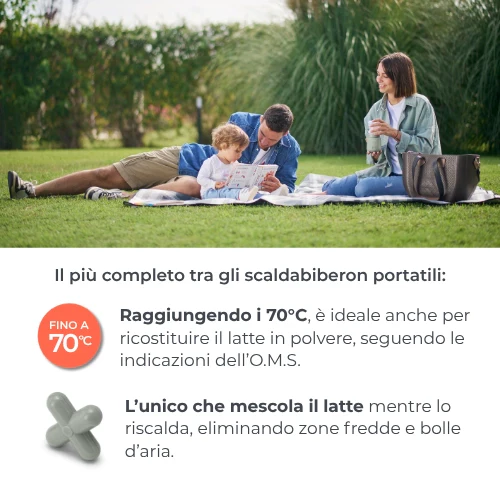 Mix70   - Scaldabiberon portatile universale con funzione di mescolamento  FINO A 70    NEW