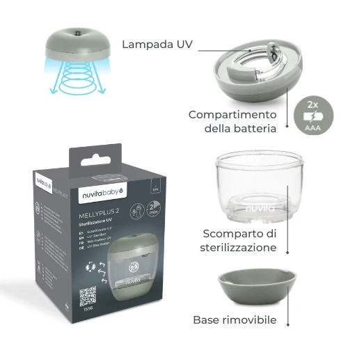 Sterilizzatore portatile a raggi   UV - SAGE GREEN