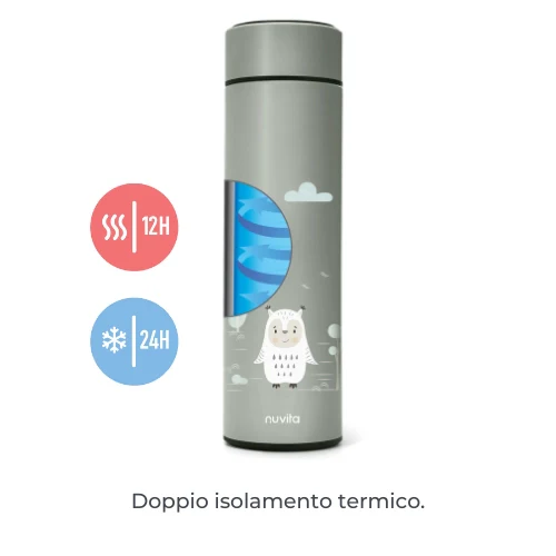 Borraccia termica con termometro LED 500ml  SAGE GREEN