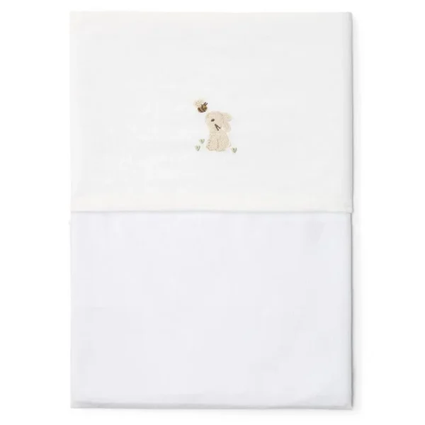 lenzuolo lettino ricamato bunny 100x140